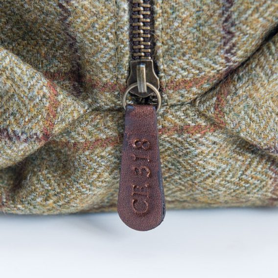 Captain Fawcett Tweed Wash Bag