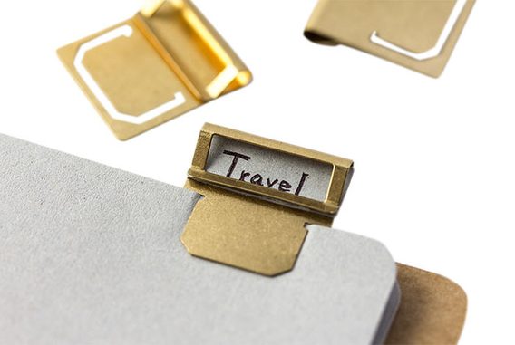 TRAVELER'S COMPANY BRASS PRODUCTS Clean Slate Bookmarks