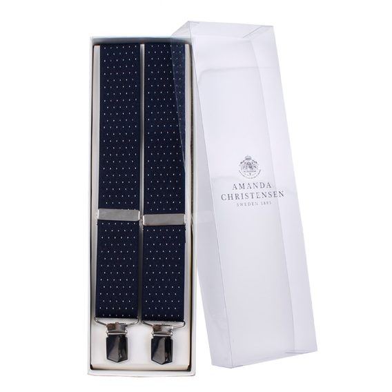 House of Amanda Christensen Navy Dotted Suspenders