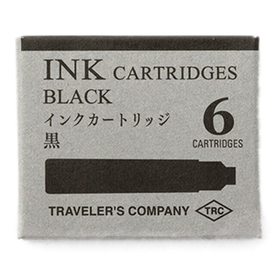 TRAVELER'S COMPANY Black Fountain Pen Cartridges (6 pcs)