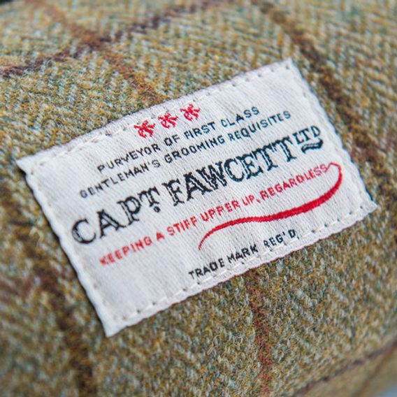 Captain Fawcett Tweed Wash Bag