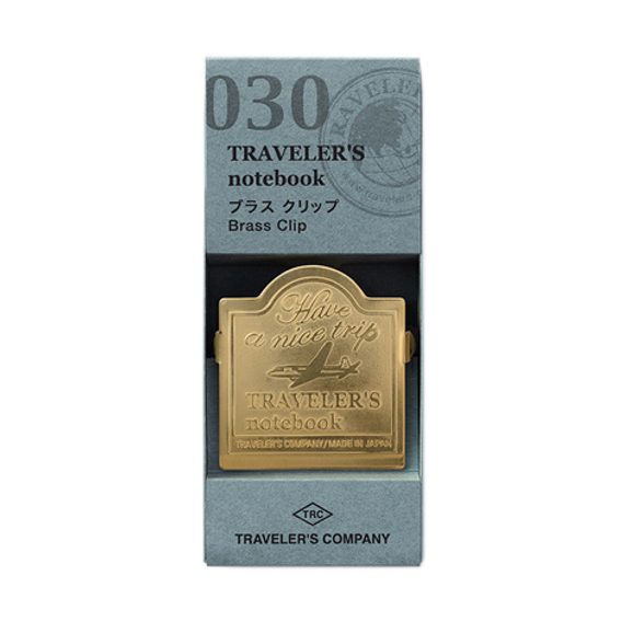 Traveler's Company Brass Clip for TRAVELER'S notebook w/ Airplane logo