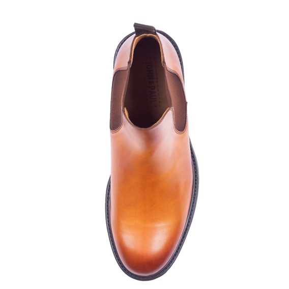 John & Paul Dashing Tan Chelsea Boots