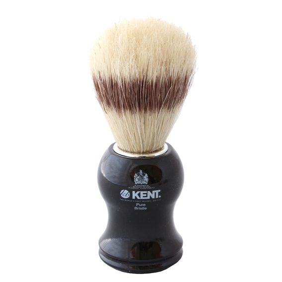 Kent VS60 Natural Bristle Black Shaving Brush