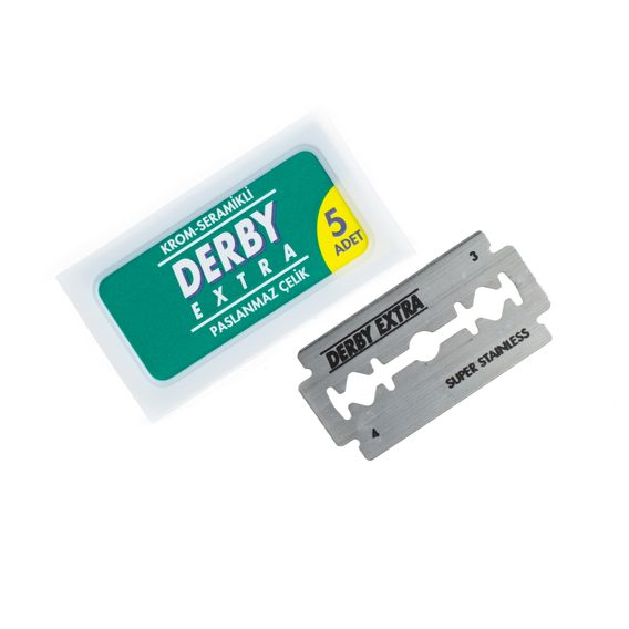 Derby Extra Super Stainless Double Edge Razor Blades (5 pcs) Derby Razor Blades For