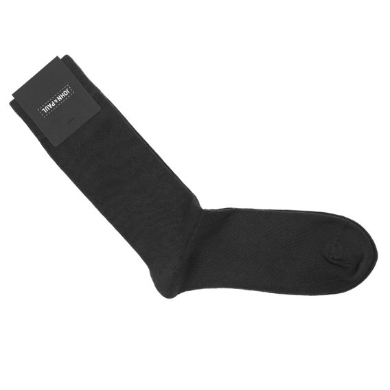 John & Paul Cotton Socks - Charcoal