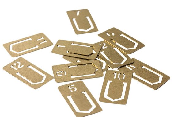 TRAVELER'S COMPANY BRASS PRODUCTS Numbered Brass Clips