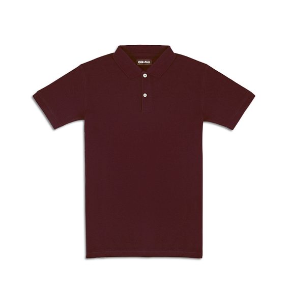 John & Paul Mother-of-pearl Polo - Burgundy