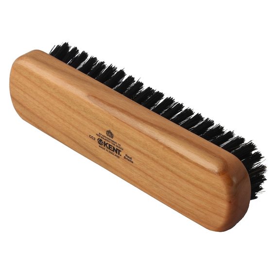 Kent Handmade Travel Sized Natural Bristle Clothes Brush (CC2)