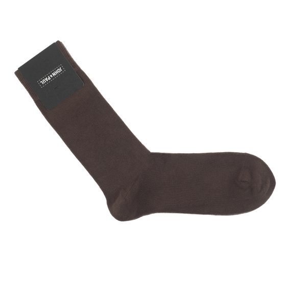 John & Paul Cotton Socks - Brown