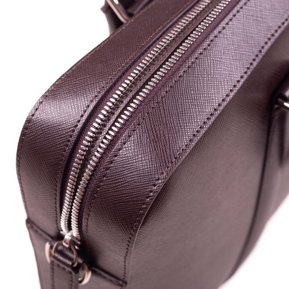 John & Paul Dark Brown Leather Briefcase 2.0