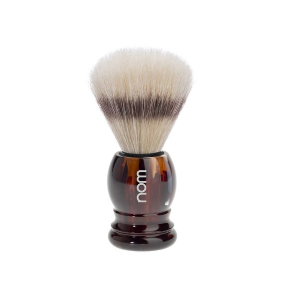 HJM Natural Bristle Faux Tortoise Shell Shaving Brush