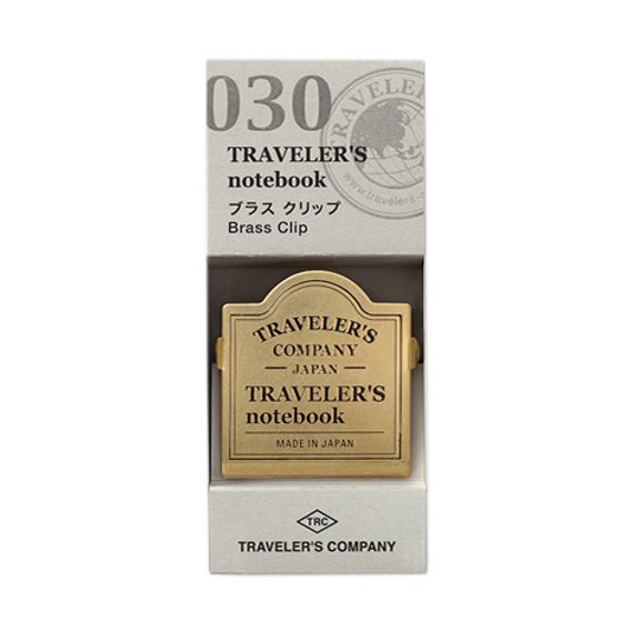 Traveler's Company Brass Clip for Traveler's Notebook w/ logo