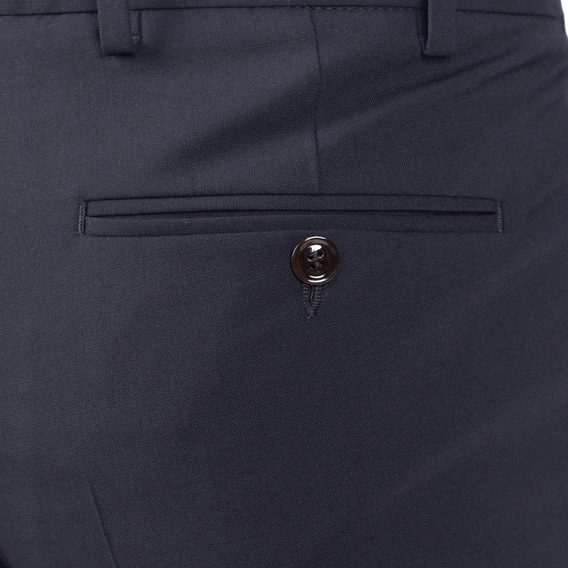 John & Paul 110's Wool Suit Trousers - Navy