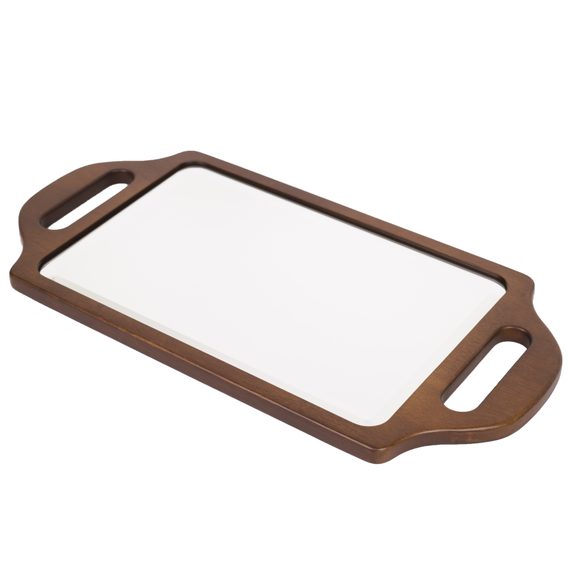 Captain Fawcett Double Handed Wooden Mirror