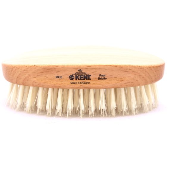 Kent Natural White Bristle Oval Hair Brush (MG3)