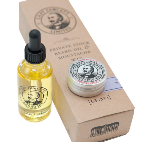 Captain Fawcett Private Stock Wax & Beard Oil Gift Set