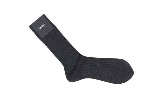 John & Paul Wool Socks - Dark Grey - John & Paul - Socks - Clothing ...
