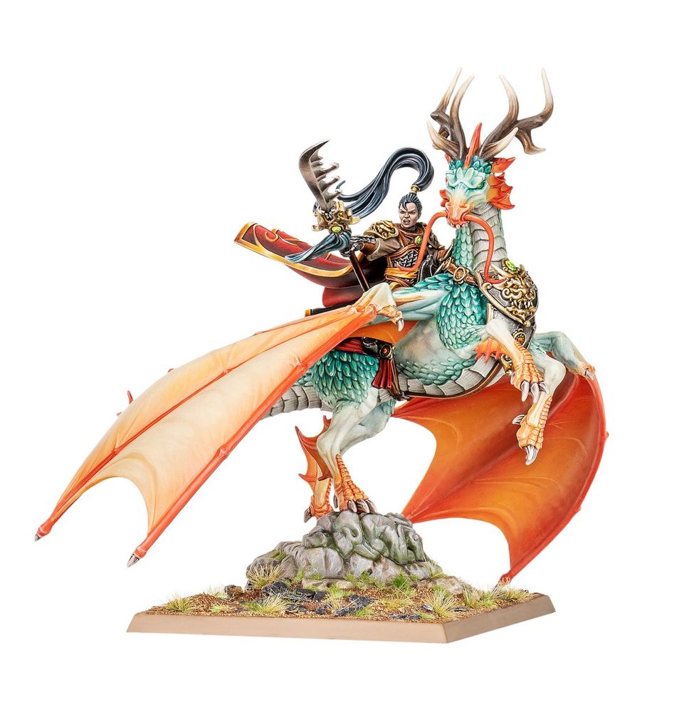 Warhammer Old World: Grand Cathay: Shugengan Lord on Great Spirit Longma