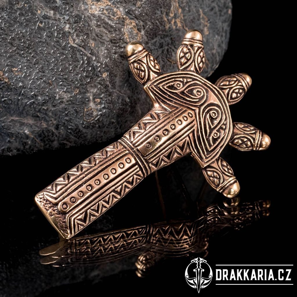 GERMÁNSKÁ BROŽ, 6 století, bronz - drakkaria.cz