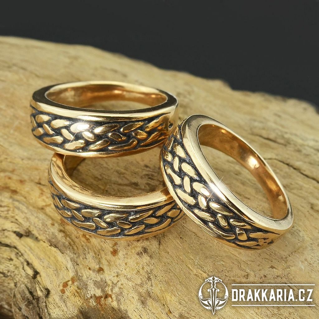 RIONA, keltský vzor, pánský prsten, bronz - drakkaria.cz