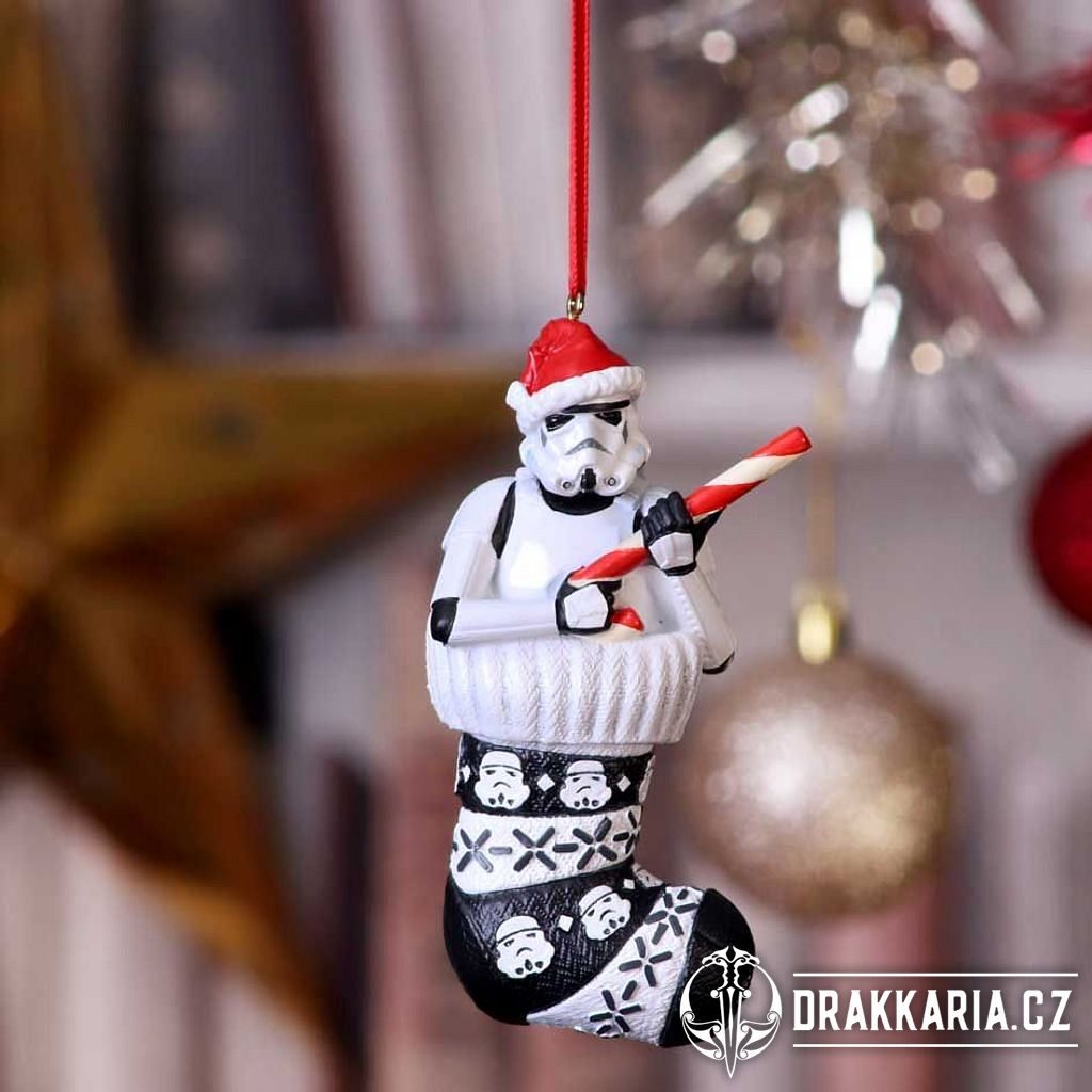 Stormtrooper v ponožce, vánoční ozdoba 11.5cm Star Wars - drakkaria.cz