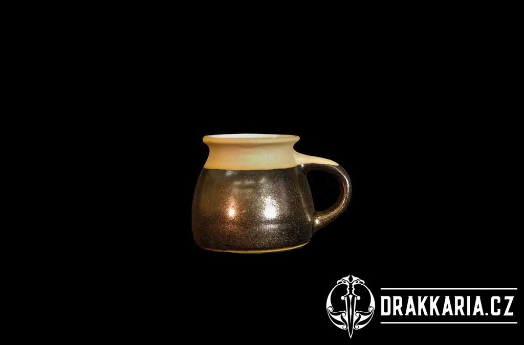 ESPRESSO, keramický hrnek na kávu, bronzová glazura, 120 ml - drakkaria.cz