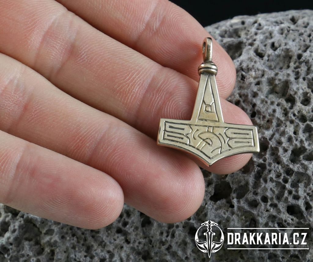 GOTLAND, Thorovo kladivo, bronz, amulet - drakkaria.cz