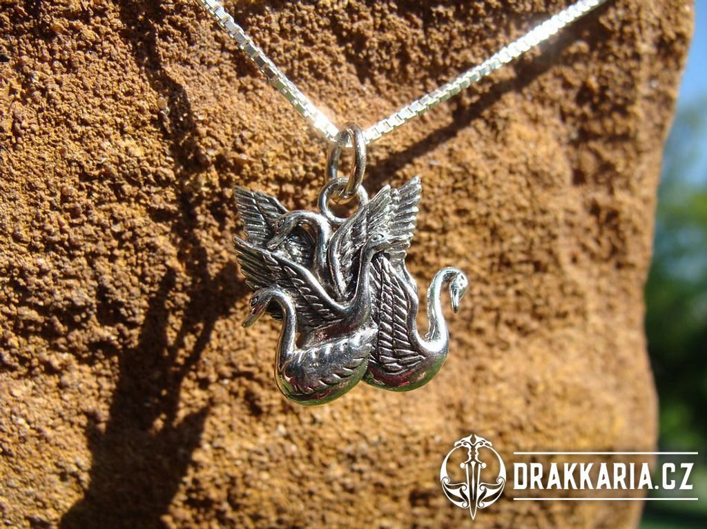DĚTI LIRA, irská mytologická kolekce, stříbrný náhrdelník, Ag 925 -  drakkaria.cz