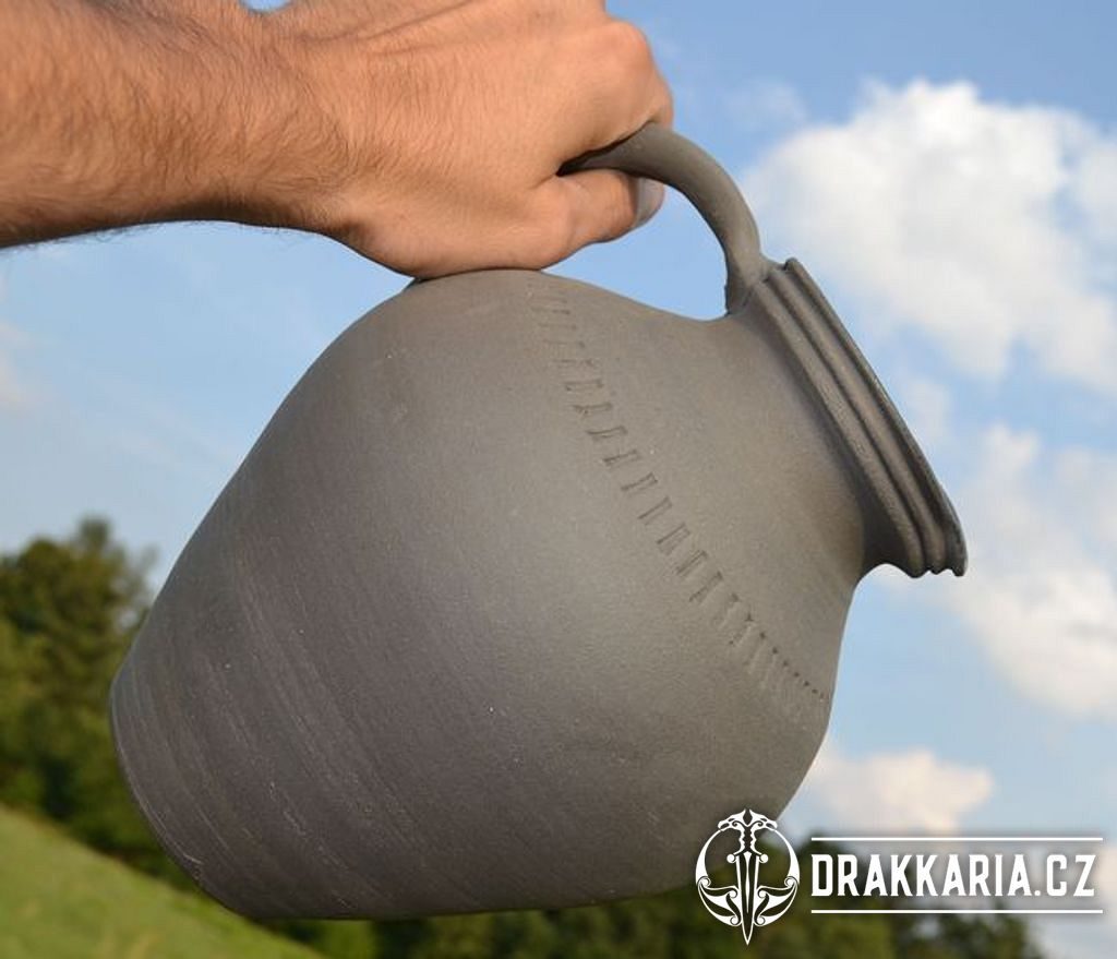 STŘEDOVĚKÝ DŽBÁN dobová keramika - drakkaria.cz