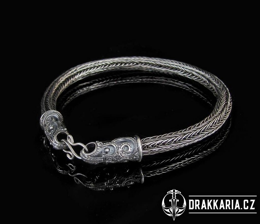 Viking Knit | Náramek Stříbro Ag - drakkaria.cz