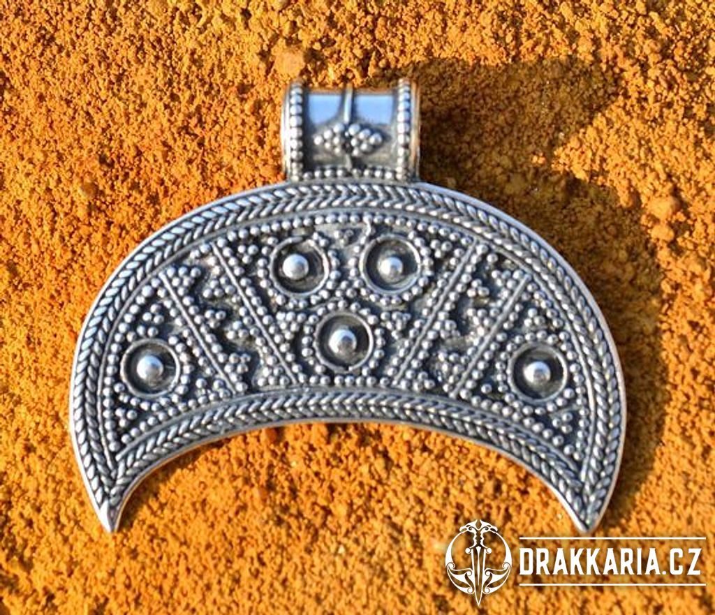 LUNULA, velkomoravský šperk, Staré Město, replika, stříbro 925 -  drakkaria.cz