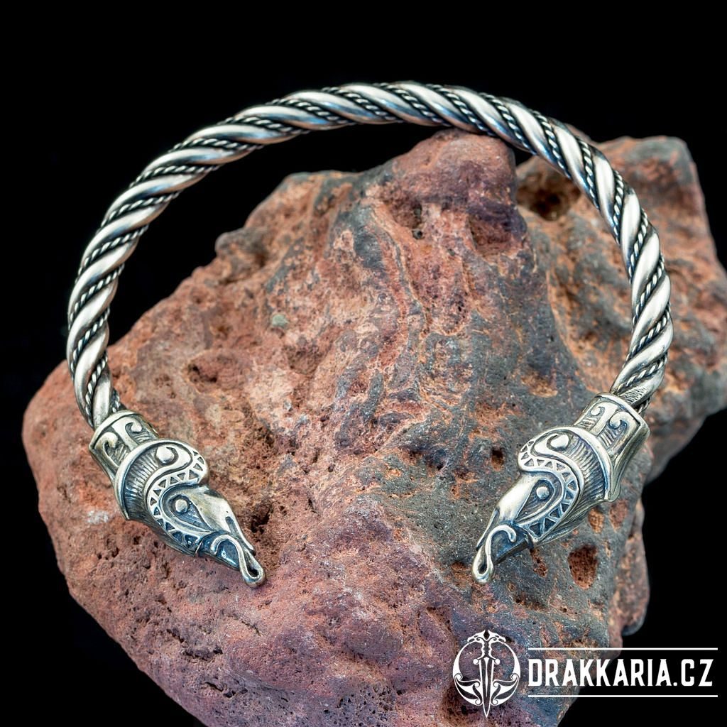 MIDGARDSORMR, vikingský náramek, stříbro 925 - drakkaria.cz
