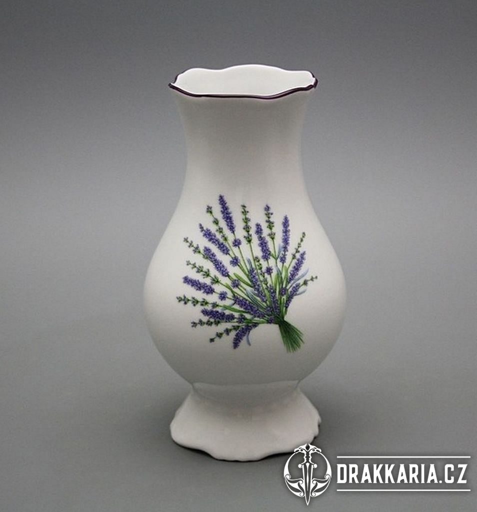 Váza 16cm Ofélie Levandule, karlovarský porcelán - drakkaria.cz