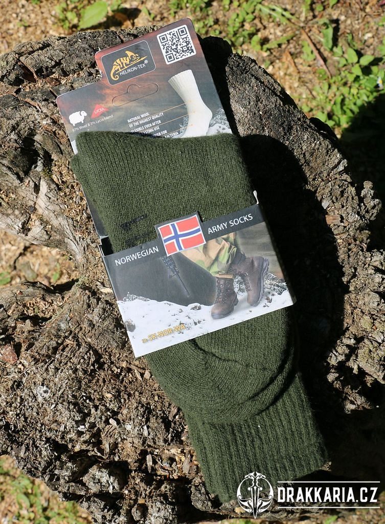 Helikon Norské armádní ponožky - zelená - drakkaria.cz