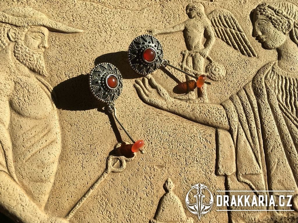 ŘÍMSKÉ NÁUŠNICE, repliky ze 2. až 3. století, Ag 925 - drakkaria.cz