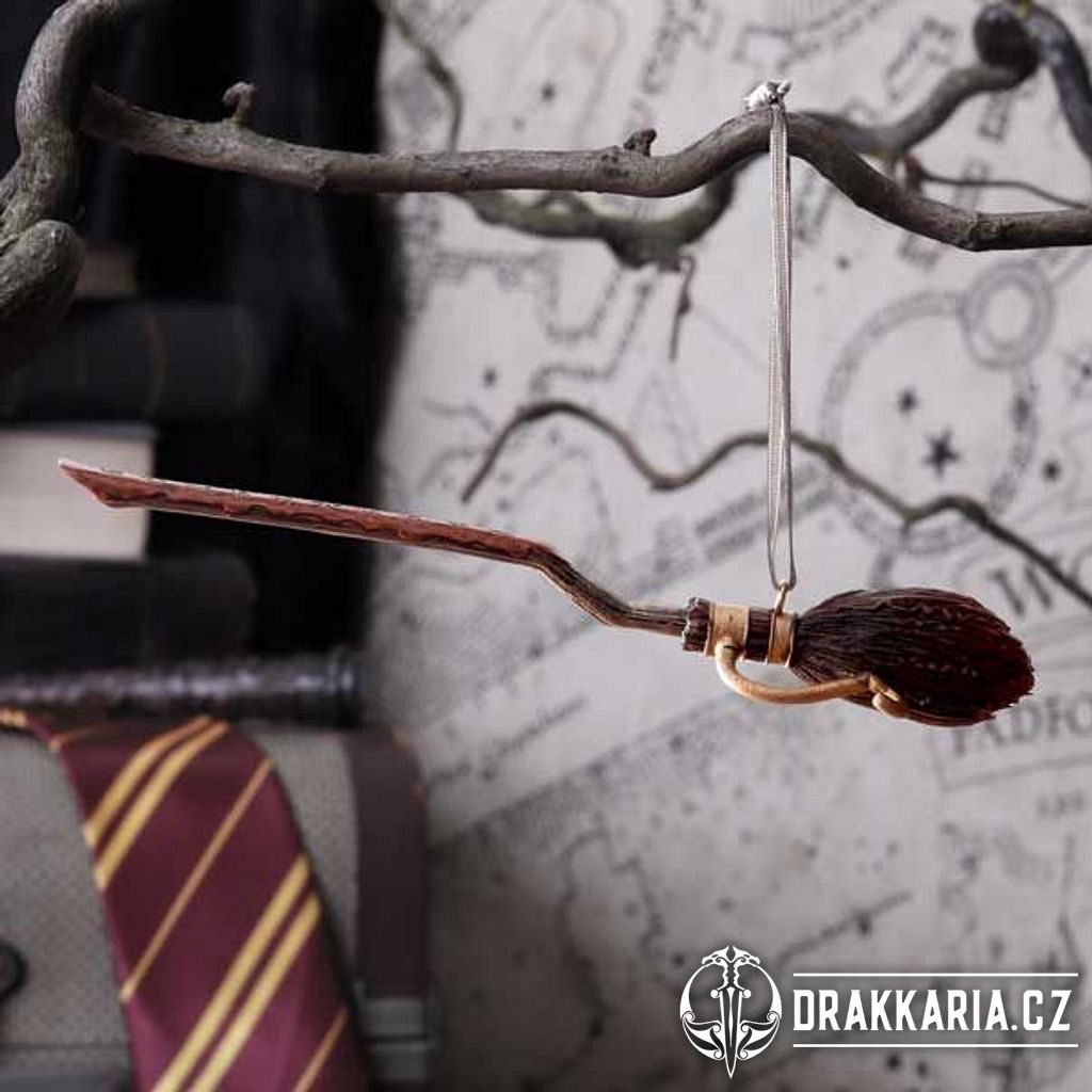 Harry Potter koště KULOVÝ BLESK 15.5cm vánoční ozdoba - drakkaria.cz