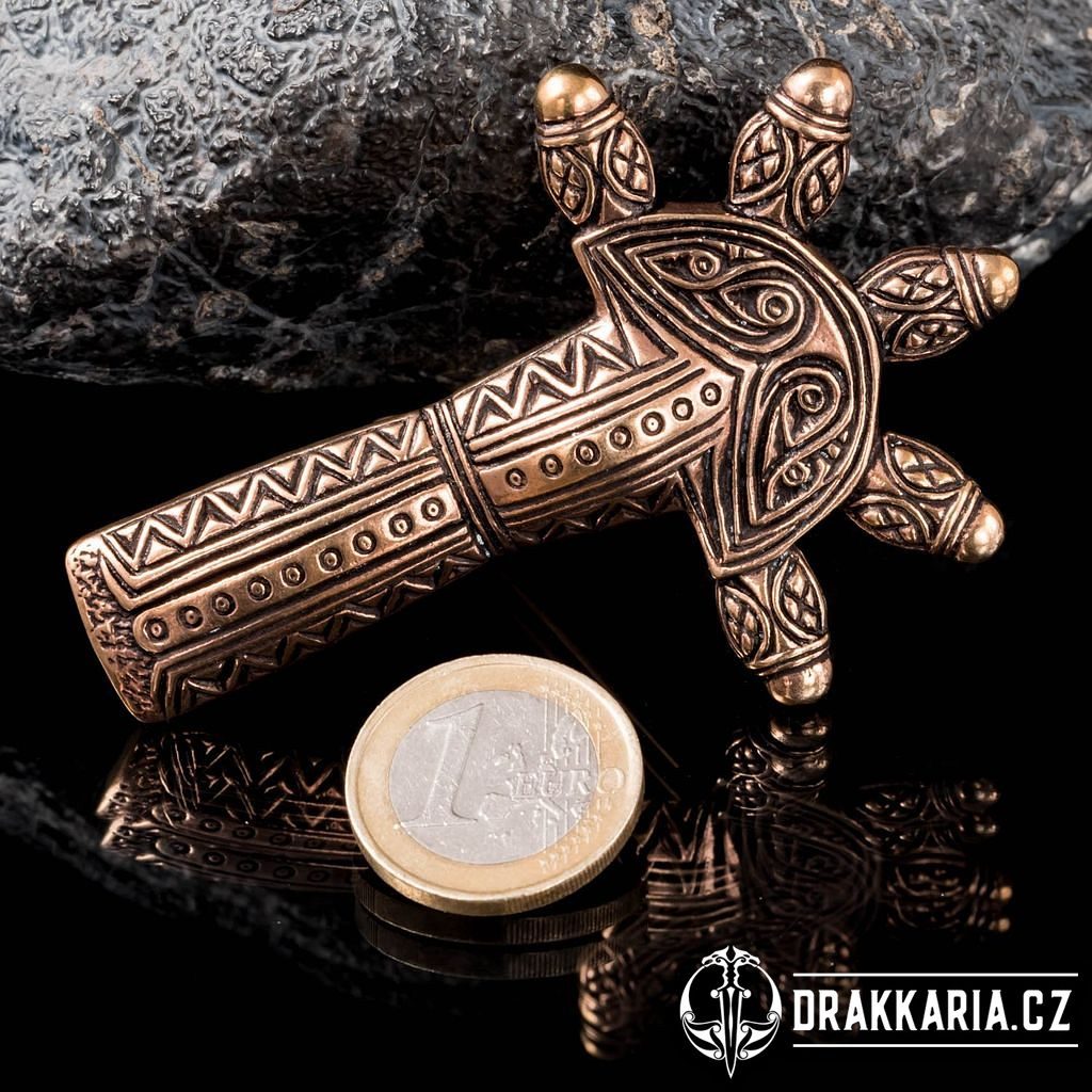 GERMÁNSKÁ BROŽ, 6 století, bronz - drakkaria.cz