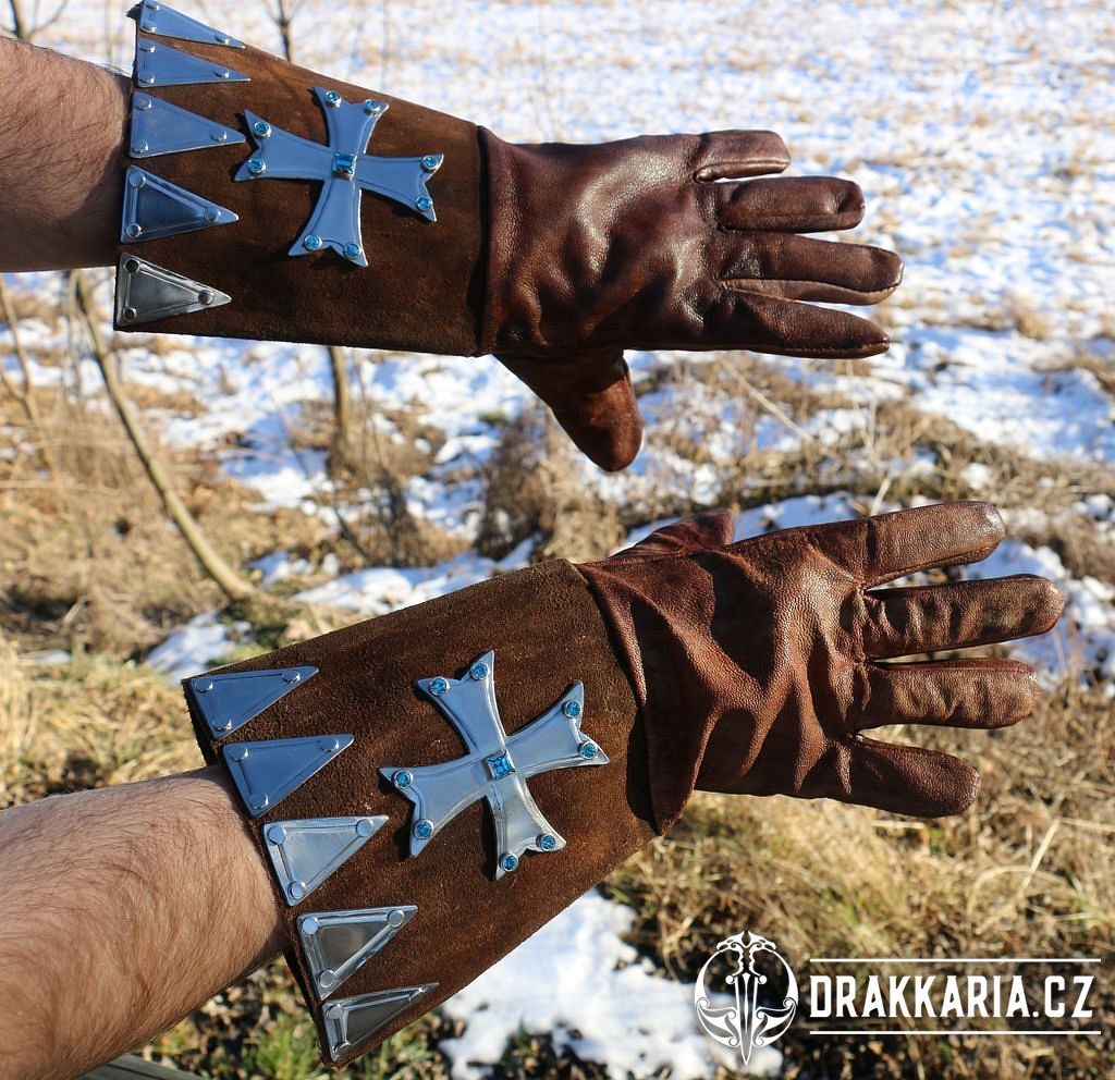 d'Artagnan, kožené rukavice - drakkaria.cz