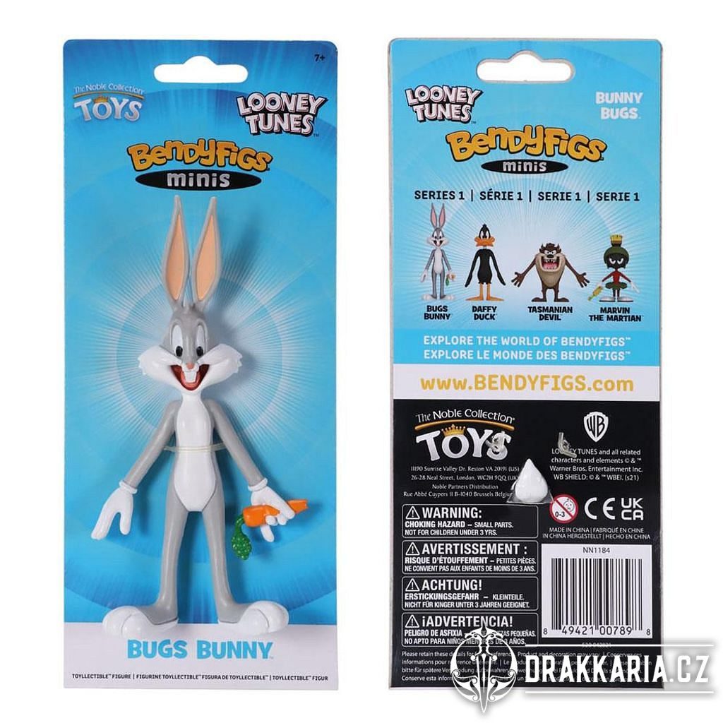 Looney Tunes Bendyfigs figurka Bugs Bunny 14 cm - drakkaria.cz