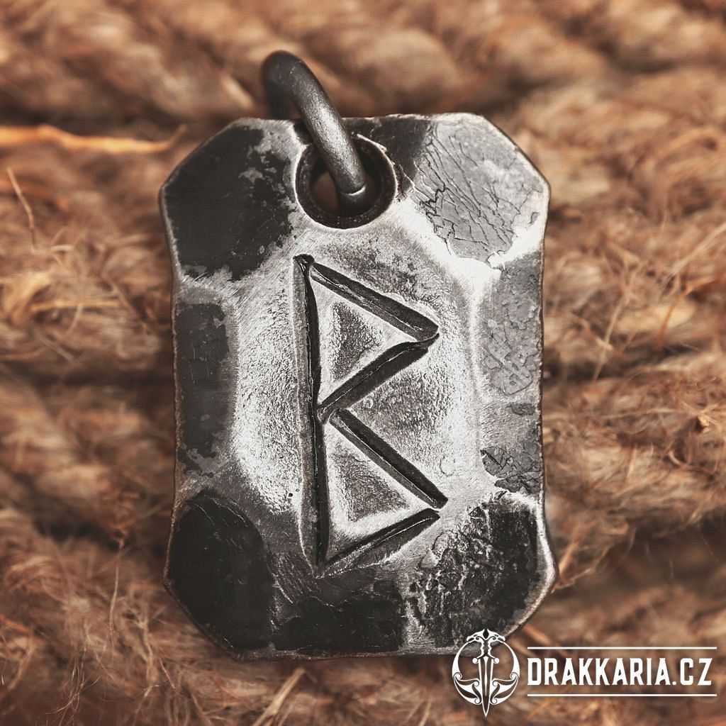 BERKANO, kovaná runa, amulet - drakkaria.cz