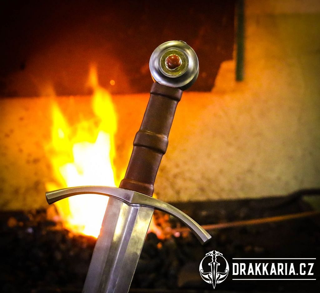 CAROLUS REX, středověký kovaný meč, ostrá replika - drakkaria.cz