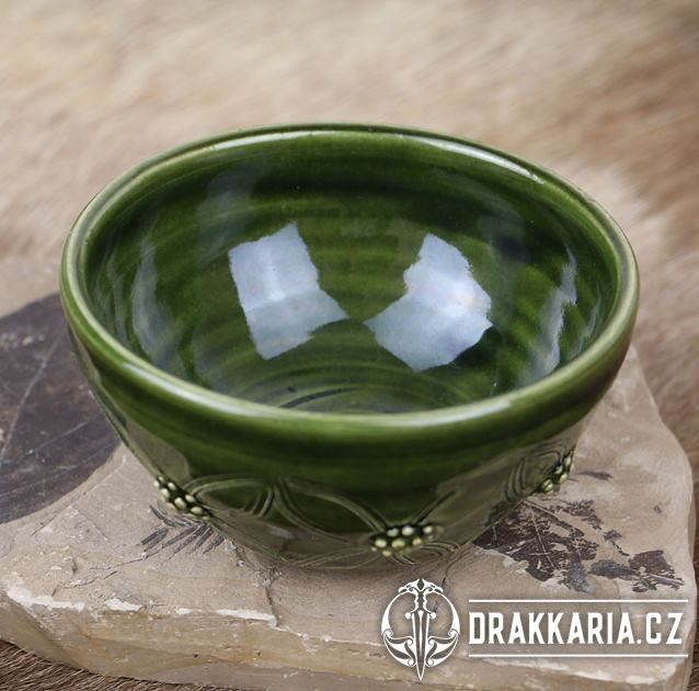 Miska malá zelená čajová 10 cm - drakkaria.cz