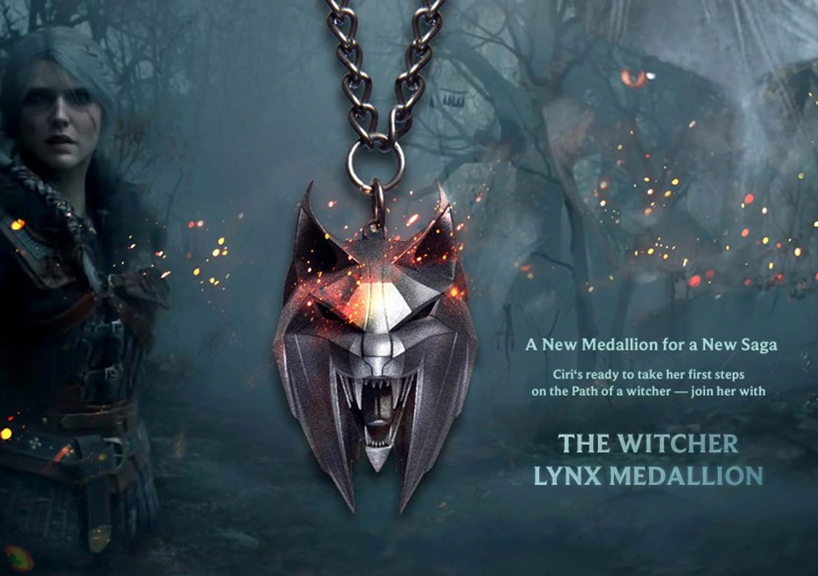 Přívěšek lynx medailon, The Witcher IV - Drakkaria
