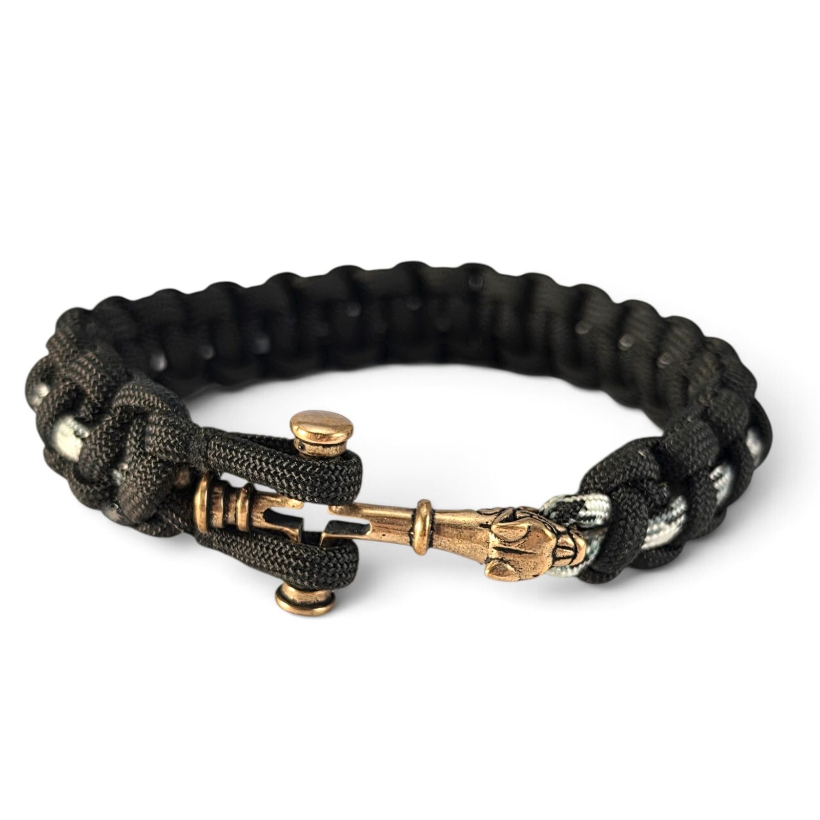 アクセサリー SELF INDULGENCE ARTISANALPULLERBRACELETS Paracord Bracelet, Wolf Cross Wulflund