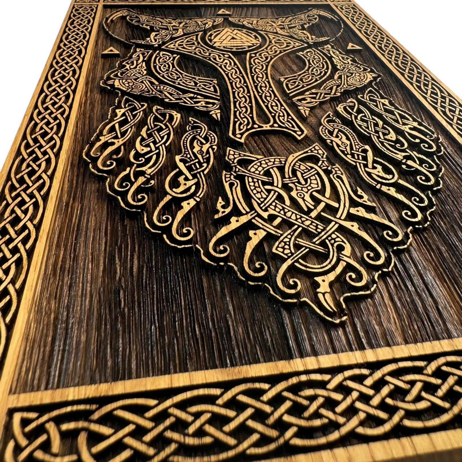 WOLF- Viking, wooden wall picture 21x30cm Wulflund