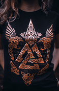 VALKNUT - VIKINSKÉ DÁMSKÉ TRIČKO BAREVNÉ - TRIČKA DÁMSKÁ