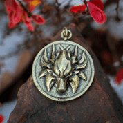 SLOVANSKÝ VLK AMULET, ZINEK STAROMOSAZ - VŠECHNY AMULETY, VLASTNÍ VÝROBA