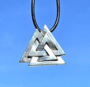 VALKNUT, STŘÍBRNÝ VIKINSKÝ PŘÍVĚŠEK, AG 925 - PŘÍVĚSKY