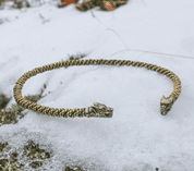 FENRISULFR, PLETENÝ TORQUES - KOVANÉ ŠPERKY, TORQUESY, NÁRAMKY